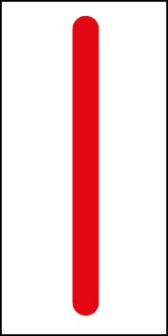 Aufkleber Sonderzeichen Pipe | rot · weiß