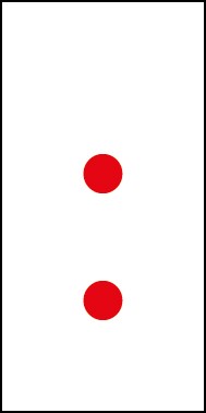 Schild Sonderzeichen Doppelpunkt | rot · weiß selbstklebend