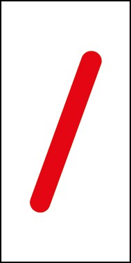 Magnetschild Sonderzeichen Slash | rot · weiß