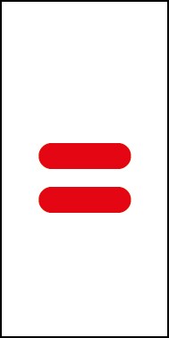 Schild Sonderzeichen gleich | rot · weiß selbstklebend