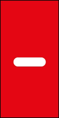 Schild Sonderzeichen Bindestrich | weiß · rot selbstklebend