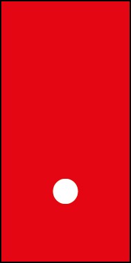 Aufkleber Sonderzeichen Punkt | weiß · rot
