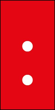 Aufkleber Sonderzeichen Doppelpunkt | weiß · rot