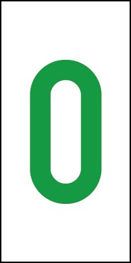 Aufkleber Einzelbuchstabe O | grün · weiß | stark haftend