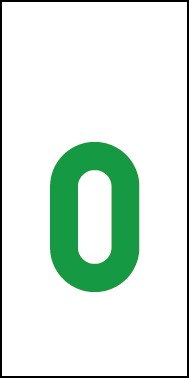 Magnetschild Einzelbuchstabe o | grün · weiß