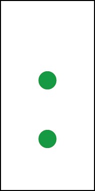 Magnetschild Sonderzeichen Doppelpunkt | grün · weiß