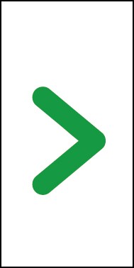 Schild Sonderzeichen größer als | grün · weiß