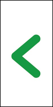 Schild Sonderzeichen kleiner als | grün · weiß