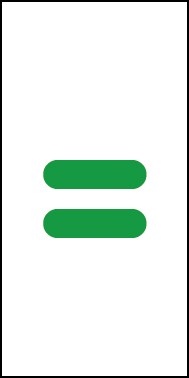 Magnetschild Sonderzeichen gleich | grün · weiß