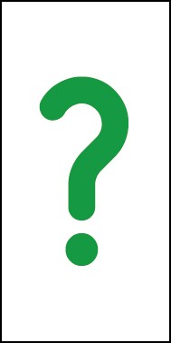 Schild Sonderzeichen Fragezeichen | grün · weiß selbstklebend