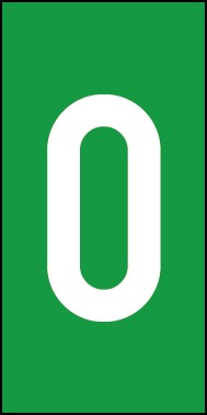 Schild Einzelbuchstabe O | weiß · grün selbstklebend