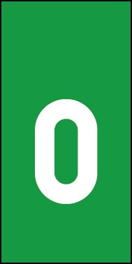 Schild Einzelbuchstabe o | weiß · grün selbstklebend