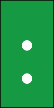Aufkleber Sonderzeichen Doppelpunkt | weiß · grün
