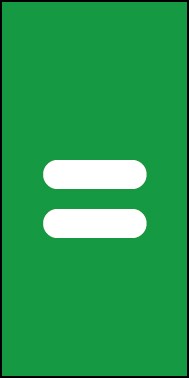 Schild Sonderzeichen gleich | weiß · grün