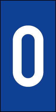 Schild Einzelbuchstabe O | weiß · blau selbstklebend