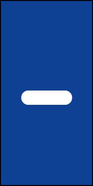 Magnetschild Sonderzeichen Bindestrich | weiß · blau