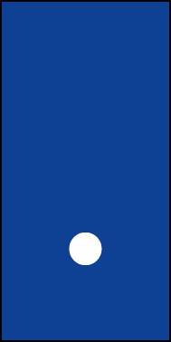 Schild Sonderzeichen Punkt | weiß · blau