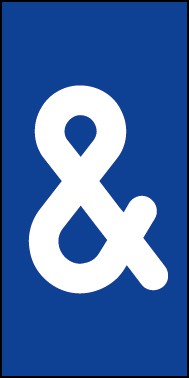 Schild Sonderzeichen Kaufmännisches Und | weiß · blau