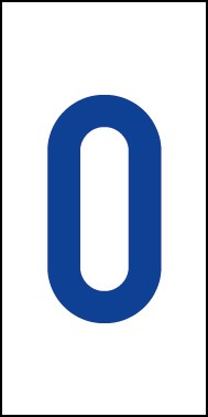 Schild Einzelbuchstabe O | blau · weiß selbstklebend