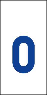 Schild Einzelbuchstabe o | blau · weiß