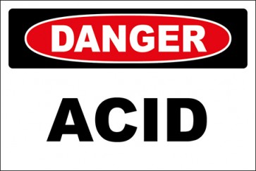 Hinweisschild Acid · Danger | selbstklebend