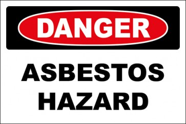 Aufkleber Asbestos Hazard · Danger | stark haftend