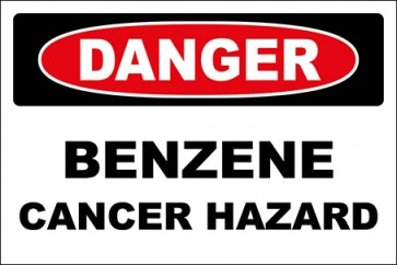 Aufkleber Benzene Cancer Hazard · Danger · OSHA Arbeitsschutz
