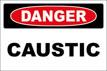 Hinweisschild Caustic · Danger · OSHA Arbeitsschutz