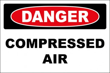 Hinweisschild Compressed Air · Danger | selbstklebend