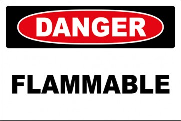 Aufkleber Flammable · Danger | stark haftend