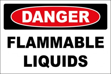Hinweisschild Flammable Liquids · Danger · OSHA Arbeitsschutz