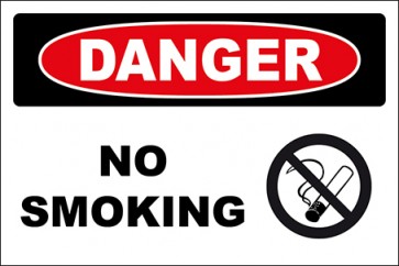 Aufkleber No Smoking With Picture · Danger | stark haftend