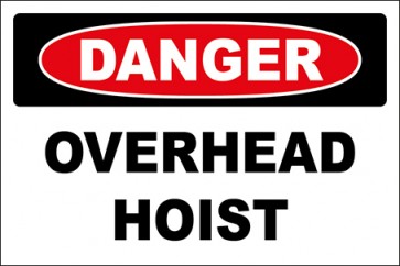 Aufkleber Overhead Hoist · Danger | stark haftend