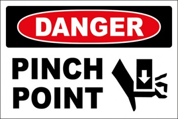 Hinweisschild Pinch Point With Picture · Danger | selbstklebend