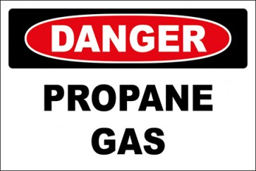 Hinweisschild Propane Gas · Danger