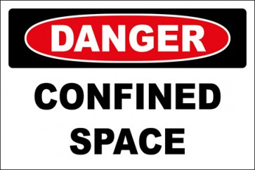 Hinweisschild Confined Space · Danger · OSHA Arbeitsschutz