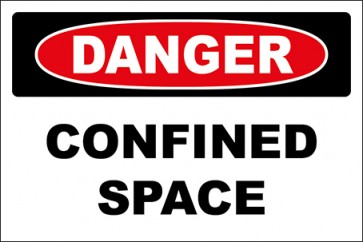 Hinweisschild Confined Space · Danger | selbstklebend