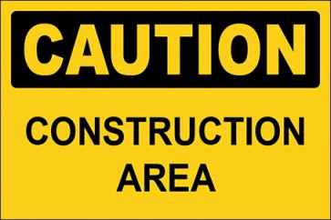 Hinweisschild Construction Area · Caution · OSHA Arbeitsschutz