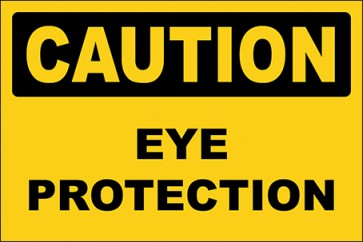 Hinweisschild Eye Protection · Caution | selbstklebend