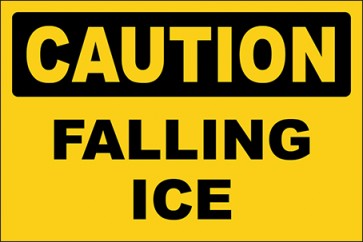 Hinweisschild Falling Ice · Caution | selbstklebend