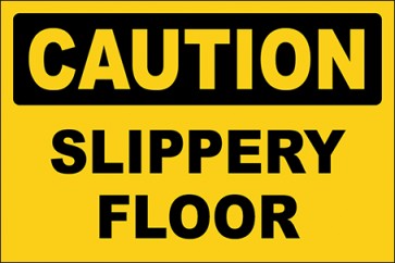 Hinweisschild Slippery Floor · Caution · OSHA Arbeitsschutz