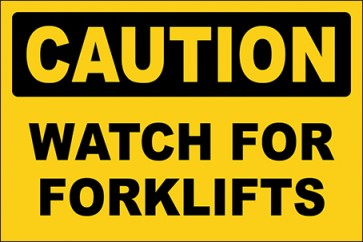 Aufkleber Watch For Forklifts · Caution | stark haftend