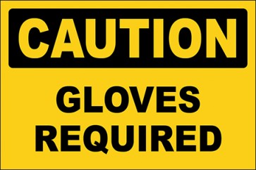 Magnetschild Gloves Required · Caution · OSHA Arbeitsschutz