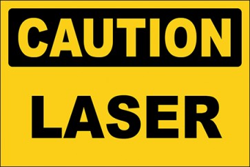 Hinweisschild Laser · Caution | selbstklebend