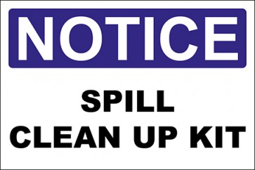 Aufkleber Spill Clean Up Kit · Notice · OSHA Arbeitsschutz