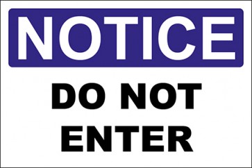 Hinweisschild Do Not Enter · Notice | selbstklebend