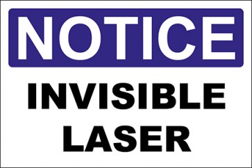 Aufkleber Invisible Laser · Notice · OSHA Arbeitsschutz