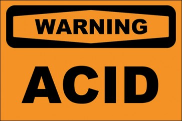 Hinweisschild Acid · Warning · OSHA Arbeitsschutz