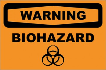 Hinweisschild Biohazard · Warning · OSHA Arbeitsschutz