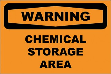 Aufkleber Chemical Storage Area · Warning · OSHA Arbeitsschutz